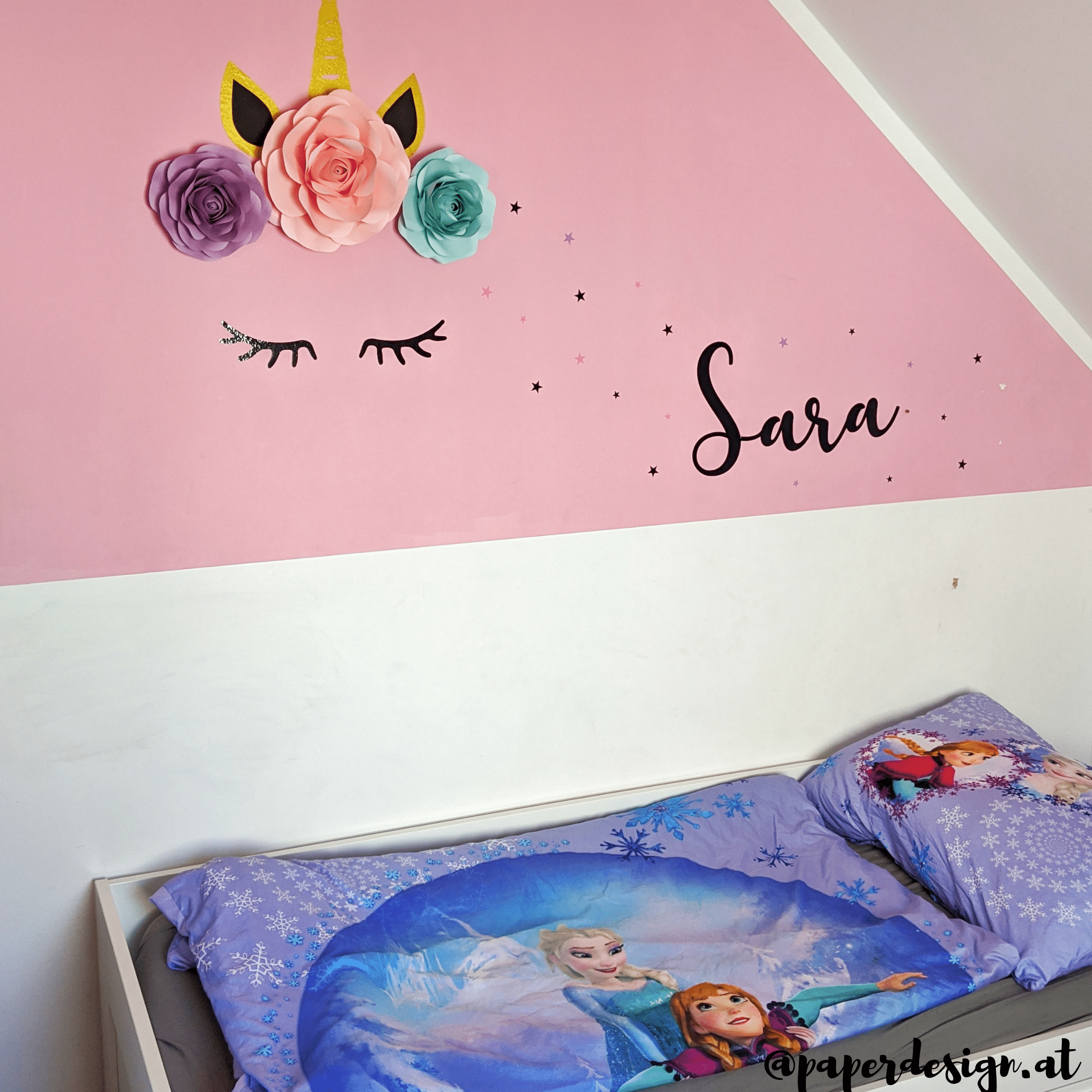 Unicorn Wandgestaltung Kinderzimmer Mädchen