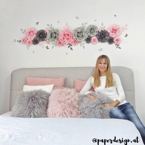 Bozana Mrvelj Paperdesign wanddekor papierrosen papierblumen