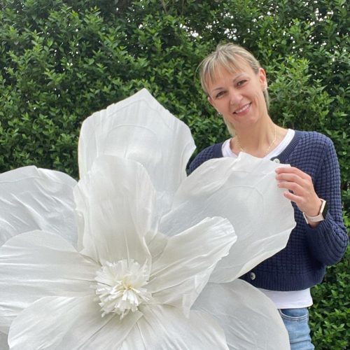XXL Blumen aus Krepp handgemacht