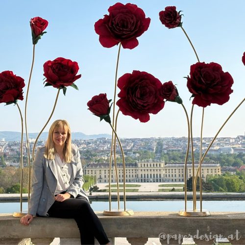 XXL Rote Rosen Schloss Schönbrunn